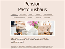 Tablet Screenshot of pastoriushaus.com